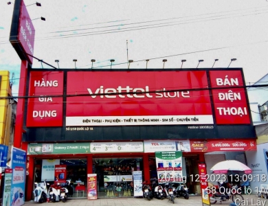 Thi công cải tạo biển hiệu 9 siêu thị Viettel